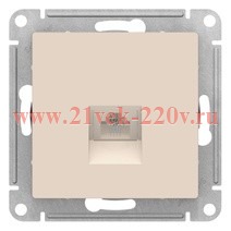 Розетка телефонная SE AtlasDesign RJ11, бежевый [уп 5 шт] ATN000281