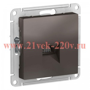 Розетка компьютерная SE AtlasDesign RJ45 кат 5Е, мокко [уп 5 шт] ATN000683