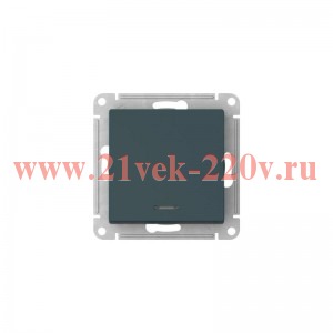 Выключатель 1-кл. AtlasDesign (сх. 1а) 10AX с подсветкой быстрозажим. клем. механизм изумруд SE ATN0