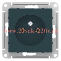 Розетка без заземления SE AtlasDesign 16А, изумруд [уп 5 шт] ATN000841