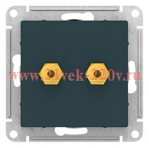 Аудиорозетка двойная SE AtlasDesign, изумруд [уп 2 шт] ATN000887