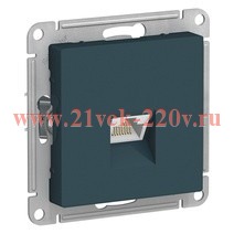 Розетка компьютерная SE AtlasDesign RJ45 кат 6А, изумруд ATN000886