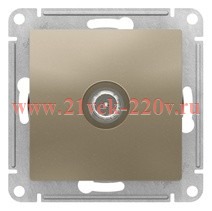 TV розетка проходная SE AtlasDesign 4DB, шампань [уп 10 шт] ATN000592