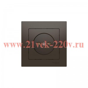 Розетка AtlasDesign 16А без заземл. быстрозажим. клем. в сборе мокко SE ATN000640S