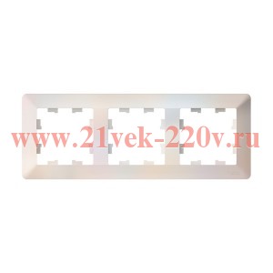 Рамка SE AtlasDesign Air 3 поста, жемчуг/дымчатый белый ATN220403