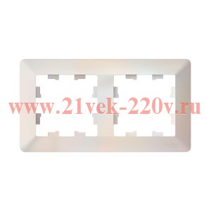 Рамка SE AtlasDesign Air 2 поста, жемчуг/дымчатый белый ATN220402