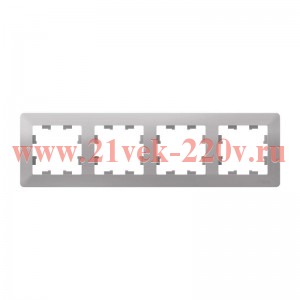 Рамка SE AtlasDesign Air 4 поста, алюминий/дымчатый черный ATN220304