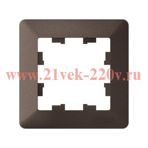 Рамка SE AtlasDesign Air 1 пост, мокко/дымчатый черный ATN220601