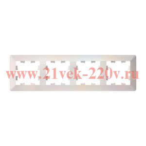 Рамка SE AtlasDesign Air 4 поста, жемчуг/дымчатый белый ATN220404