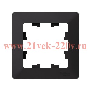 Рамка SE AtlasDesign Air 1 пост, карбон/дымчатый черный ATN221001