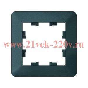 Рамка SE AtlasDesign Air 1 пост, изумруд/дымчатый черный ATN220801