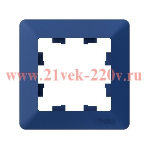 Рамка SE AtlasDesign Air 1 пост, аквамарин/дымчатый черный ATN221101