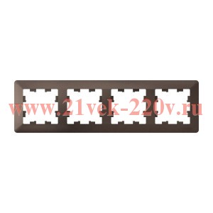 Рамка SE AtlasDesign Air 4 поста, мокко/дымчатый черный ATN220604