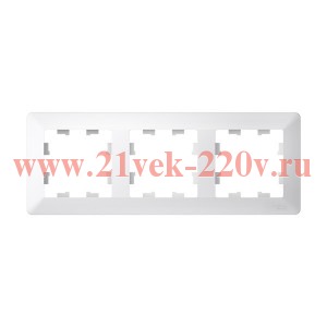 Рамка SE AtlasDesign Air 3 поста, лотос/дымчатый белый ATN221303