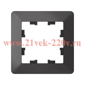 Рамка SE AtlasDesign Air 1 пост, базальт/дымчатый черный ATN221401