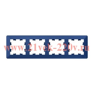 Рамка SE AtlasDesign Air 4 поста, аквамарин/дымчатый черный ATN221104