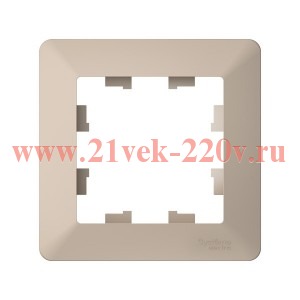 Рамка SE AtlasDesign Air 1 пост, песочный/дымчатый белый ATN221201