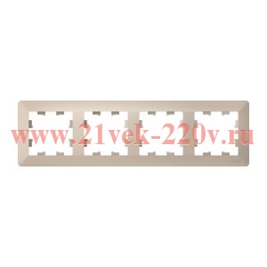 Рамка SE AtlasDesign Air 4 поста, песочный/дымчатый белый ATN221204