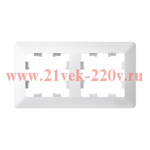 Рамка SE AtlasDesign Air 2 поста, лотос/дымчатый белый ATN221302