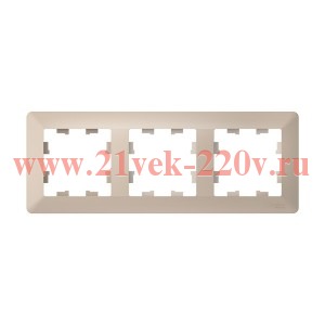 Рамка SE AtlasDesign Air 3 поста, песочный/дымчатый белый ATN221203