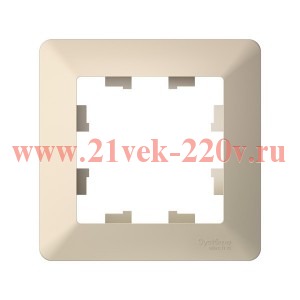 Рамка SE AtlasDesign Air 1 пост, бежевый/дымчатый белый ATN220201