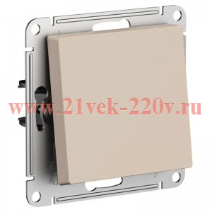 Одноклавишный выключатель SE AtlasDesign 10A, песочный [уп 5 шт] ATN001211