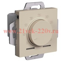 Термостат теплого пола электронный SE AtlasDesign 10A с датчиком механизм, песочный ATN001235