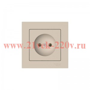 Розетка AtlasDesign 16А без заземл. быстрозажим. клем. в сборе песочн. SE ATN001240S