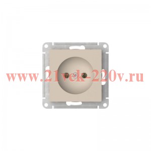 Розетка без заземления SE AtlasDesign 16А быстрозажимные клеммы, песочный [уп 5 шт] ATN001241S