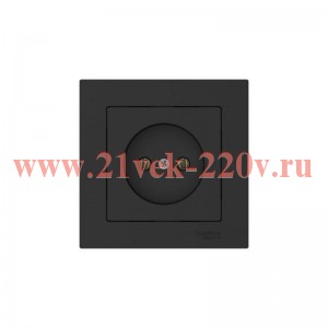 Розетка AtlasDesign 16А без заземл. быстрозажим. клем. в сборе карбон SE ATN001040S