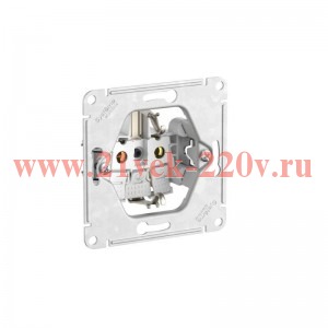 Розетка AtlasDesign 16А с заземл. со шторками быстрозажим. клем. в сборе карбон SE ATN001044S