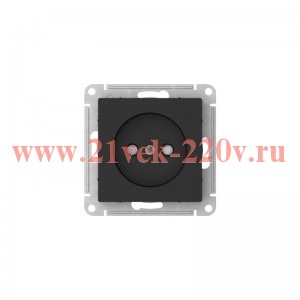 Розетка без заземления со шторками SE AtlasDesign 16А быстрозажимные клеммы, карбон [уп 5 шт] ATN001049S