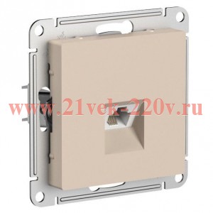 Розетка телефонная SE AtlasDesign RJ11, песочный [уп 5 шт] ATN001281