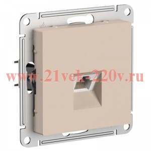Розетка компьютерная SE AtlasDesign RJ45 кат 6А, песочный [уп 5 шт] ATN001286