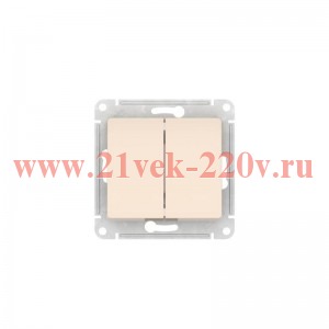 Выключатель 2-кл. Glossa (сх. 5) 10AX быстрозажим. клем. механизм беж. SE GSL000251S