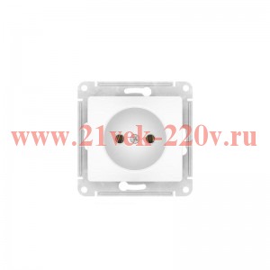 Розетка без заземления SE Glossa 16А механизм быстрозажимные клеммы, белый GSL000141S