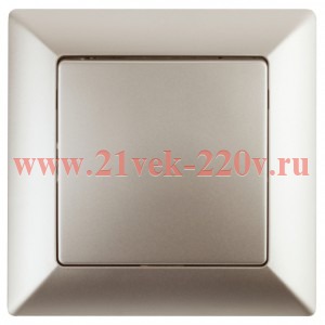 Переключатель Intro Solo 4-108-04 одноклавишный промежуточный, 10А-250В, IP20, СУ, шампань