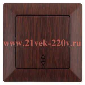 Переключатель Intro Solo 4-103-10 одноклавишный 10А-250В, IP20, СУ, венге