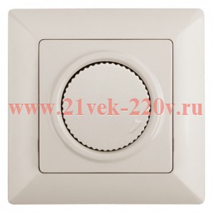 Светорегулятор Intro Solo 4-401-02 поворотный, 600Вт 230В, IP20, СУ, слоновая кость