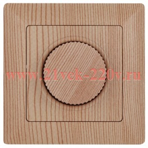 Светорегулятор Intro Solo 4-401-11 поворотный, 600Вт 230В, IP20, СУ, сосна