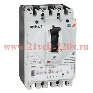 Выключатель автоматический OptiMat T125H TM 63A 4P КЭАЗ 356182
