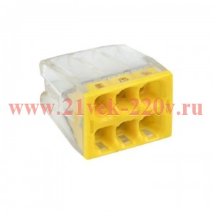 Строительно-монтажная клемма СМК 2273-246 (с пастой) 6 отверстий 0,5-2.5мм2 (50шт.) EKF PROxima