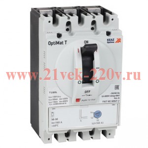 Выключатель автоматический для защиты двигателя OptiMat T125L M-M 16A 3P КЭАЗ 355830