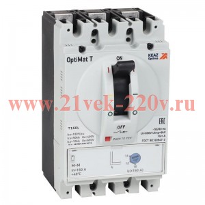 Выключатель автоматический для защиты двигателя OptiMat T125L TM-M 125A 3P КЭАЗ 355814