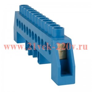 Шина нулевая в комбинированной изоляции OptiKit BB-F-N-DIN-8-8х12 син. КЭАЗ 277973