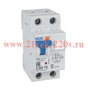 Выключатель автоматический дифференциального тока 2п C 32А 300мА тип A 6кА OptiDin D63-24C32-A УЗ КЭ