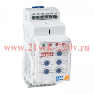Реле контроля фаз OptiRel D PHS-1-2M-11-PN-2 с внешним питанием 2СО КЭАЗ 357852