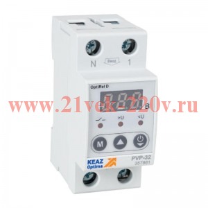 Реле напряжения OptiRel D PVP-63 с ЖК-дисплеем 63 А КЭАЗ 357864
