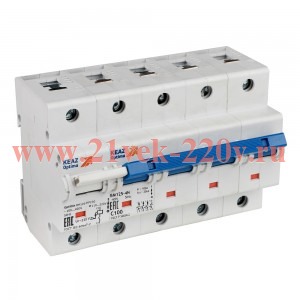 Выключатель автоматический модульный OptiDin BM125 4NC125 НР 8ln ОМ4 РЕГ с независимым расцепителем