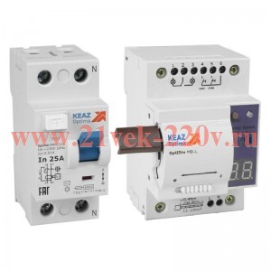 Моторпривод OptiDin MD-L-УХЛ4 + ВДТ без защиты от сверхтоков OptiDin DM63-2240-AС-УХЛ4 (2P 40 30mA)